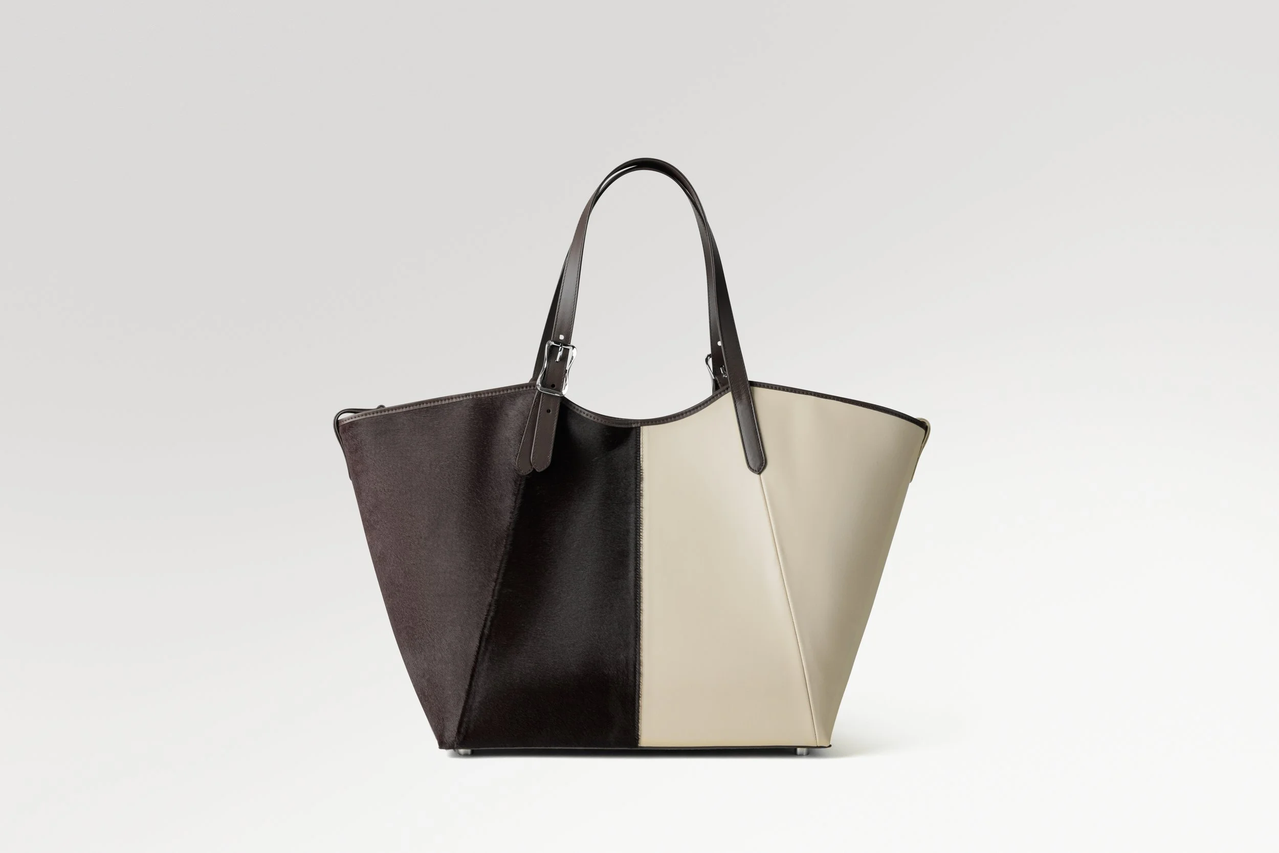 Muse Tote - Cocoa Cavallino / Warm Vanilla Boxed Calf - Image 3