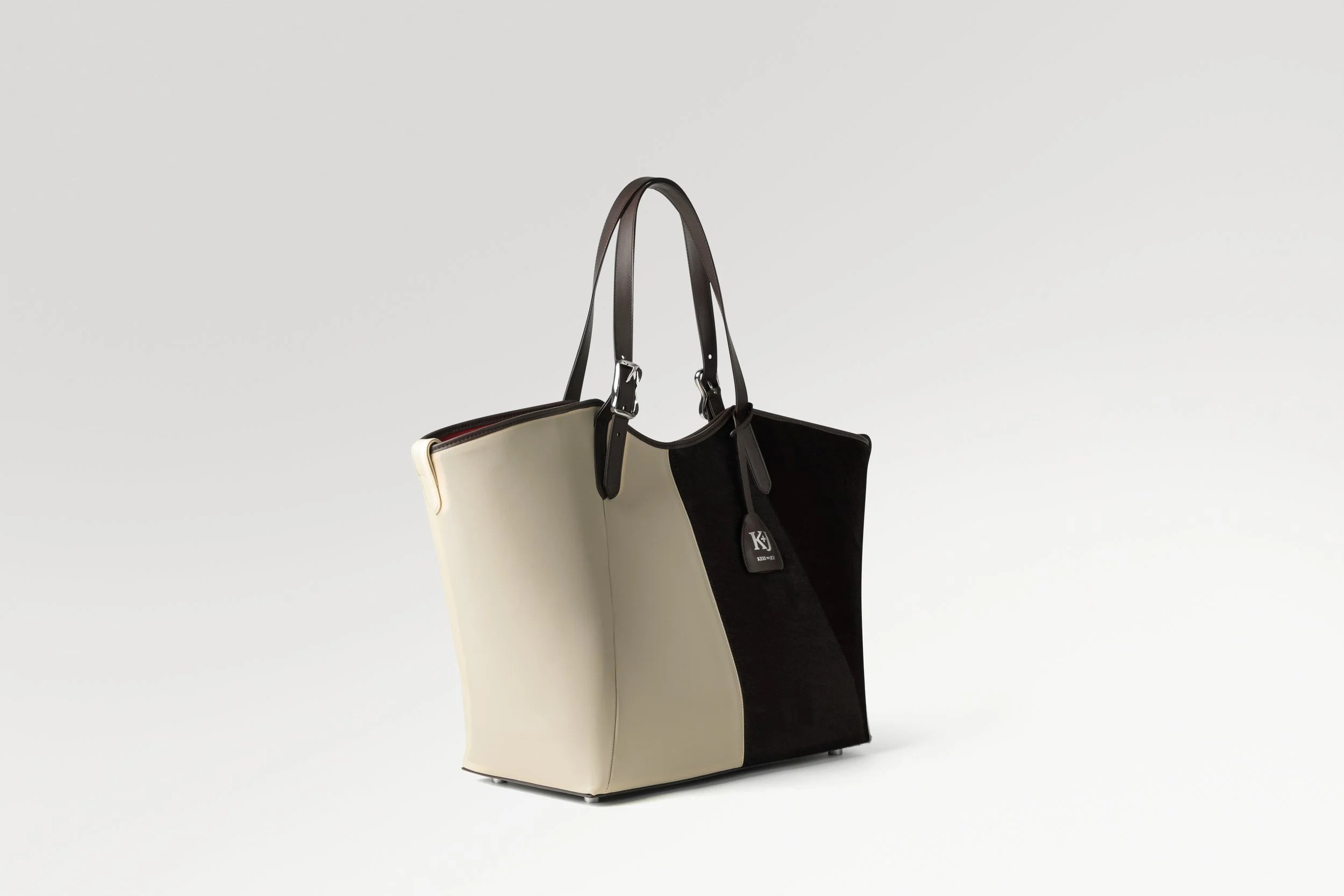Muse Tote - Cocoa Cavallino / Warm Vanilla Boxed Calf - Image 4
