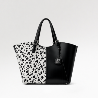 Muse Tote - Dalmatian Cavallino / Black Boxed Calf
