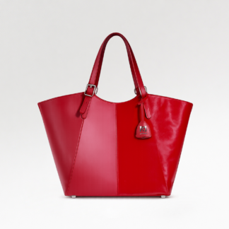 Muse Tote - Red Cavallino / Red Boxed Calf