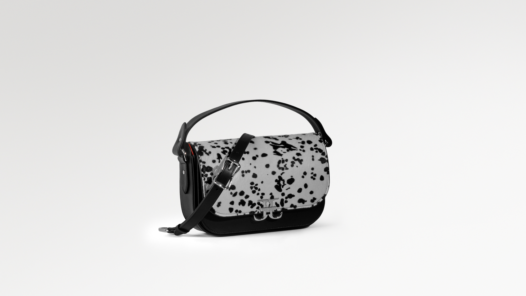 Freedom Saddle - Dalmatian Cavallino / Black Boxed Calf - Image 4