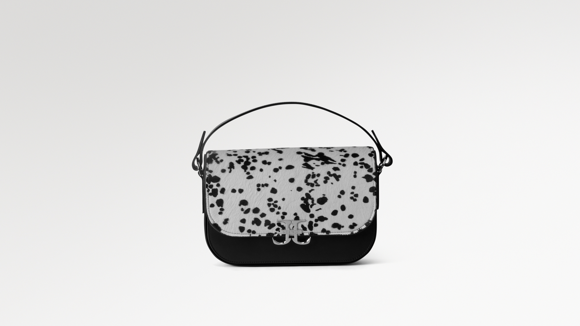 Freedom Saddle - Dalmatian Cavallino / Black Boxed Calf