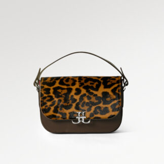 Freedom Saddle - Leopard Cavallino / Cocoa Boxed Calf