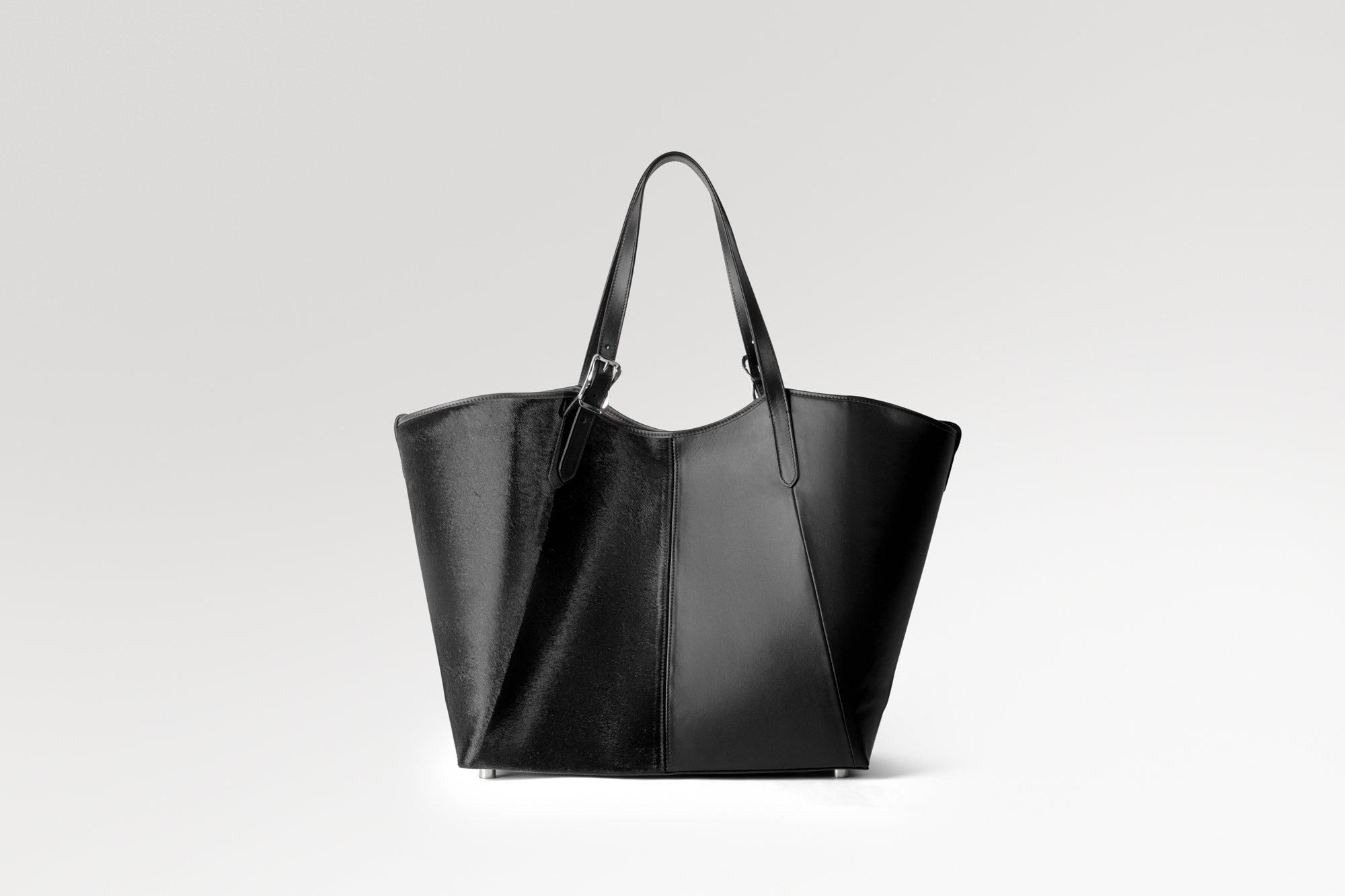 Muse Tote - Black Cavallino / Black Boxed Calf - Image 2