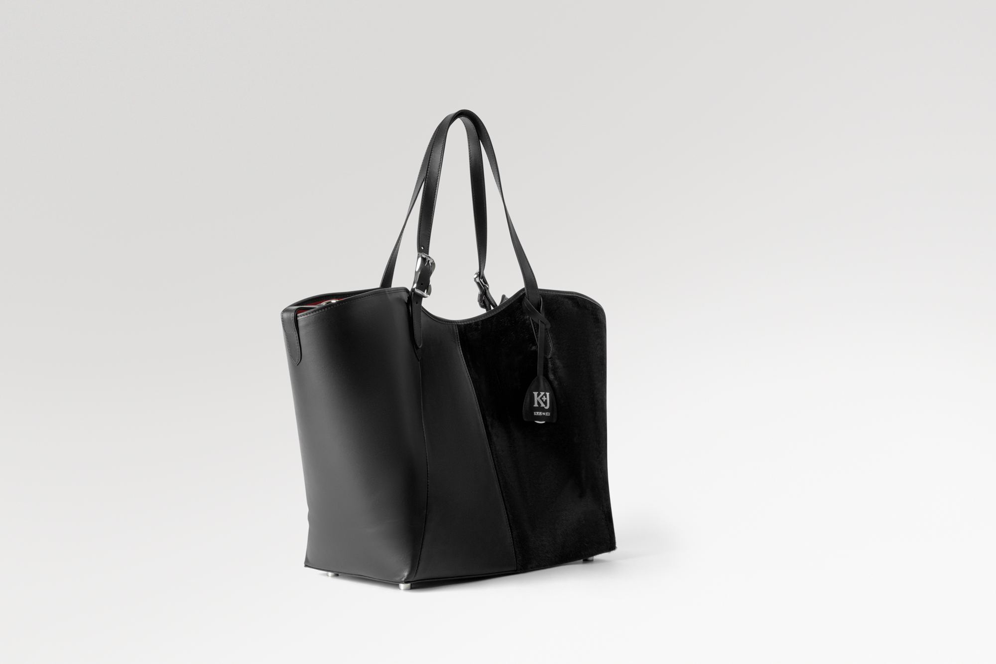 Muse Tote - Black Cavallino / Black Boxed Calf - Image 3