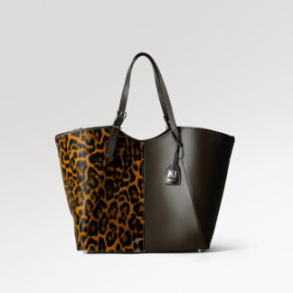 Muse Tote - Leopard Cavallino / Cocoa Boxed Calf
